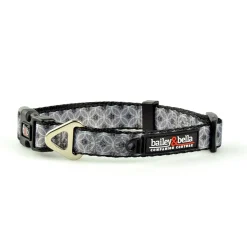 Adjustable Grey Circles Dog Collar