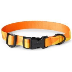 Adjustable Orange Geometric Dog Collar