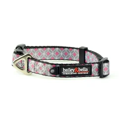 Adjustable Pink Circles Dog Collar