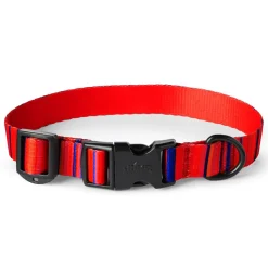 Adjustable Red Stripe Dog Collar