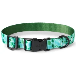 Adjustable Terrazzo Green Dog Collar