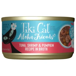 Aloha Friends Tuna, Shrimp & Pumpkin Recipe in Broth Cat Food