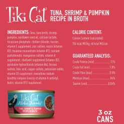 Aloha Friends Tuna, Shrimp & Pumpkin Recipe in Broth Cat Food