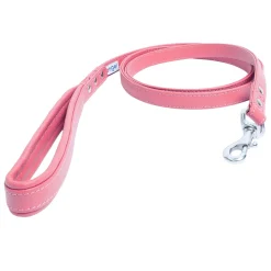 Alpine Dog Leash Leather 72in - Bubblegum Pink