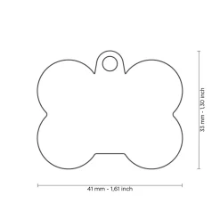 Aluminum Black Bone with Black Rubber ID Tag