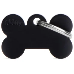 Aluminum Bone Black ID Tag