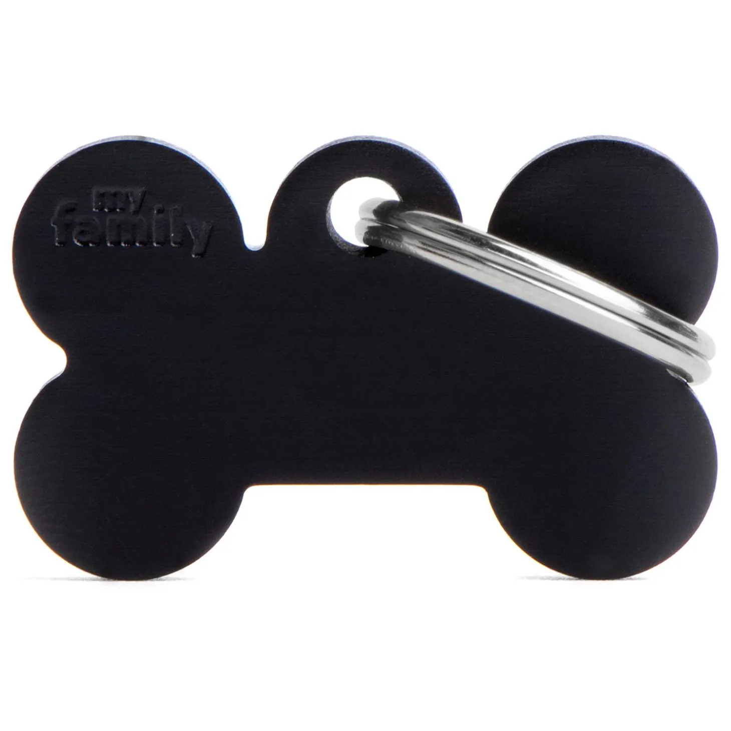 Aluminum Bone Black ID Tag