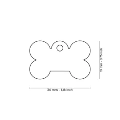 Aluminum Bone Black ID Tag