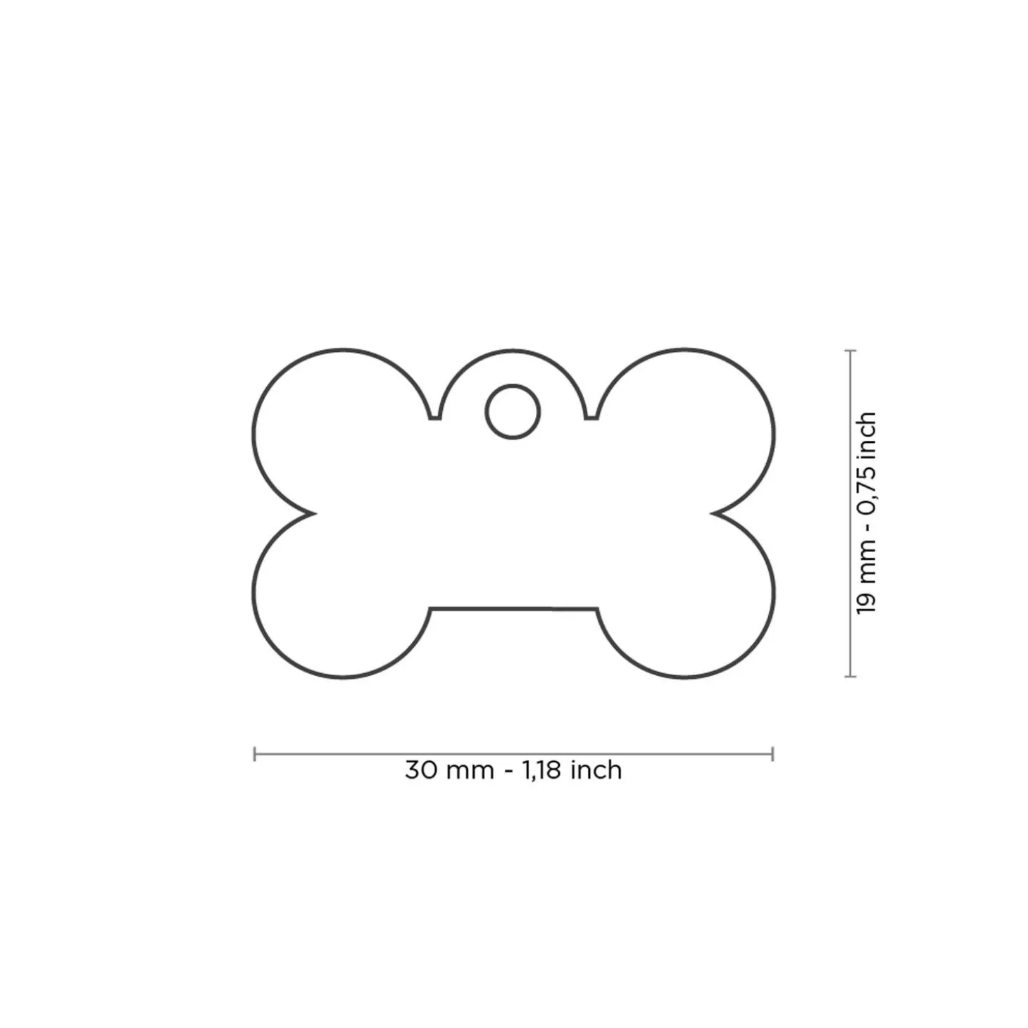 Aluminum Bone Black ID Tag