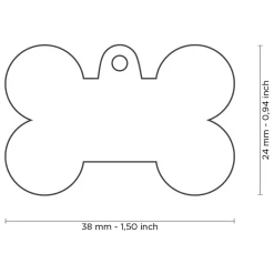 Antique Silver Bronx Futuristic Bone ID Tag