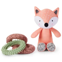 Baby Fox with Rings Dog Toy