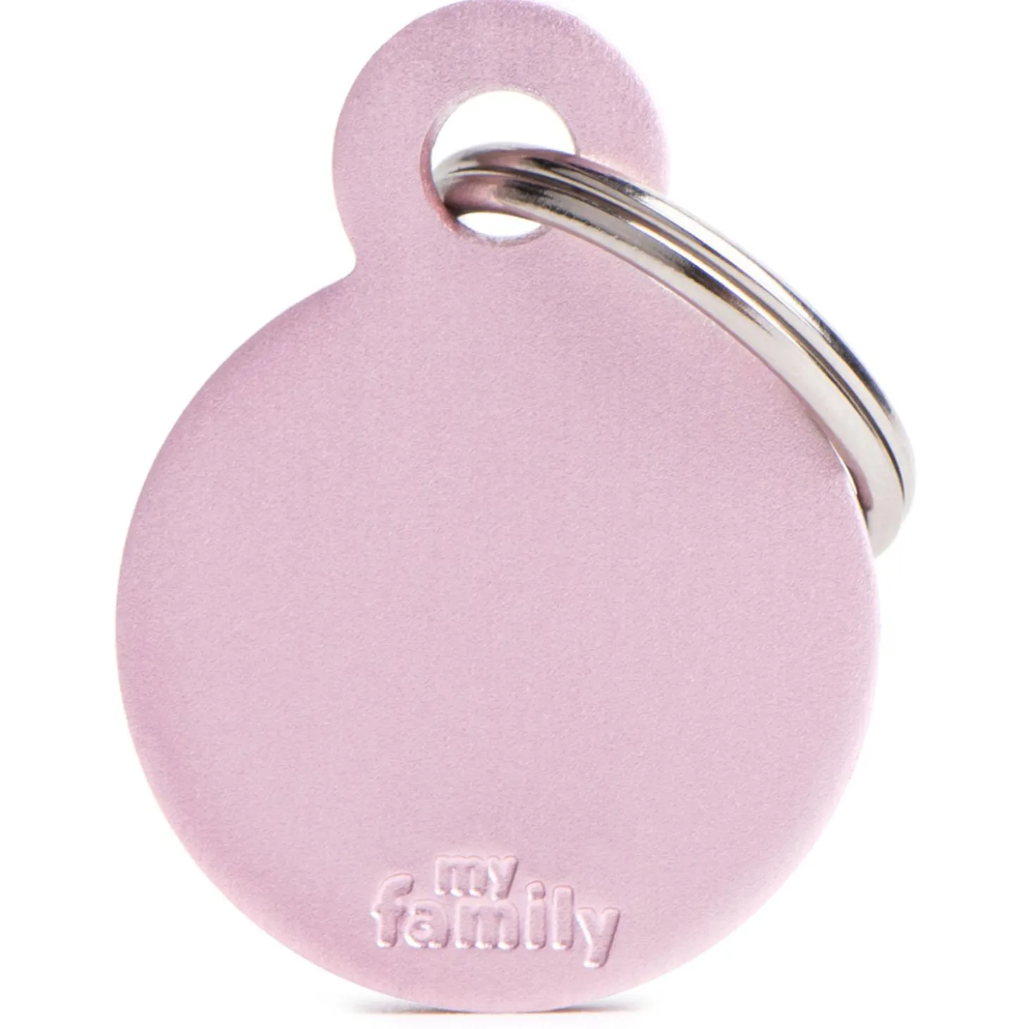 Basic Aluminum Pink Circle ID Tag