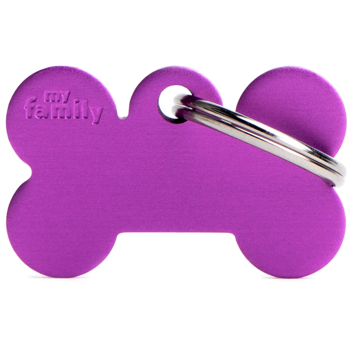 Basic Aluminum Purple Bone ID Tag