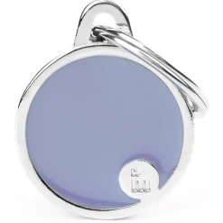 Basic Handmade Lilac Circle ID Tag
