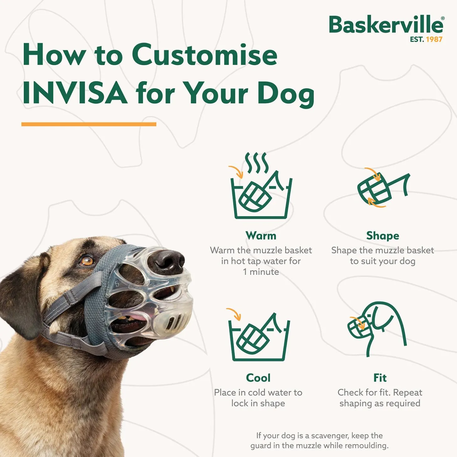 Baskerville INVISA Basket Muzzle