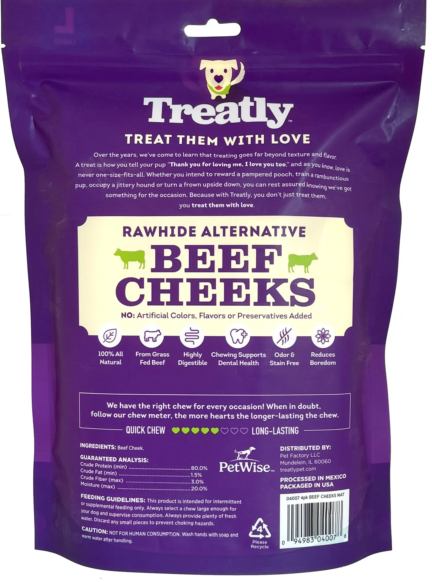 Beef Cheeks Roll Medium Dog Treats