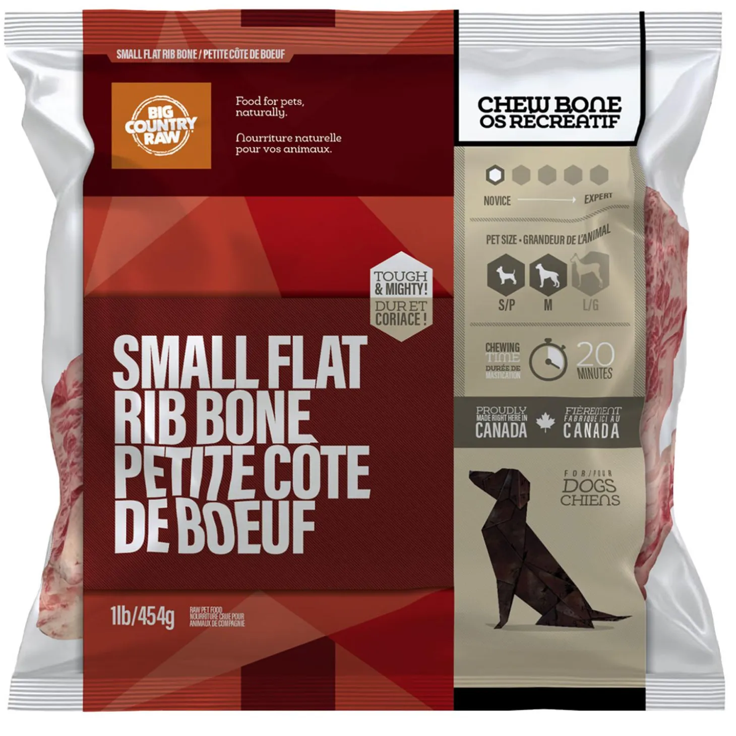 Beef Flat Rib Bone Small Dog Treats