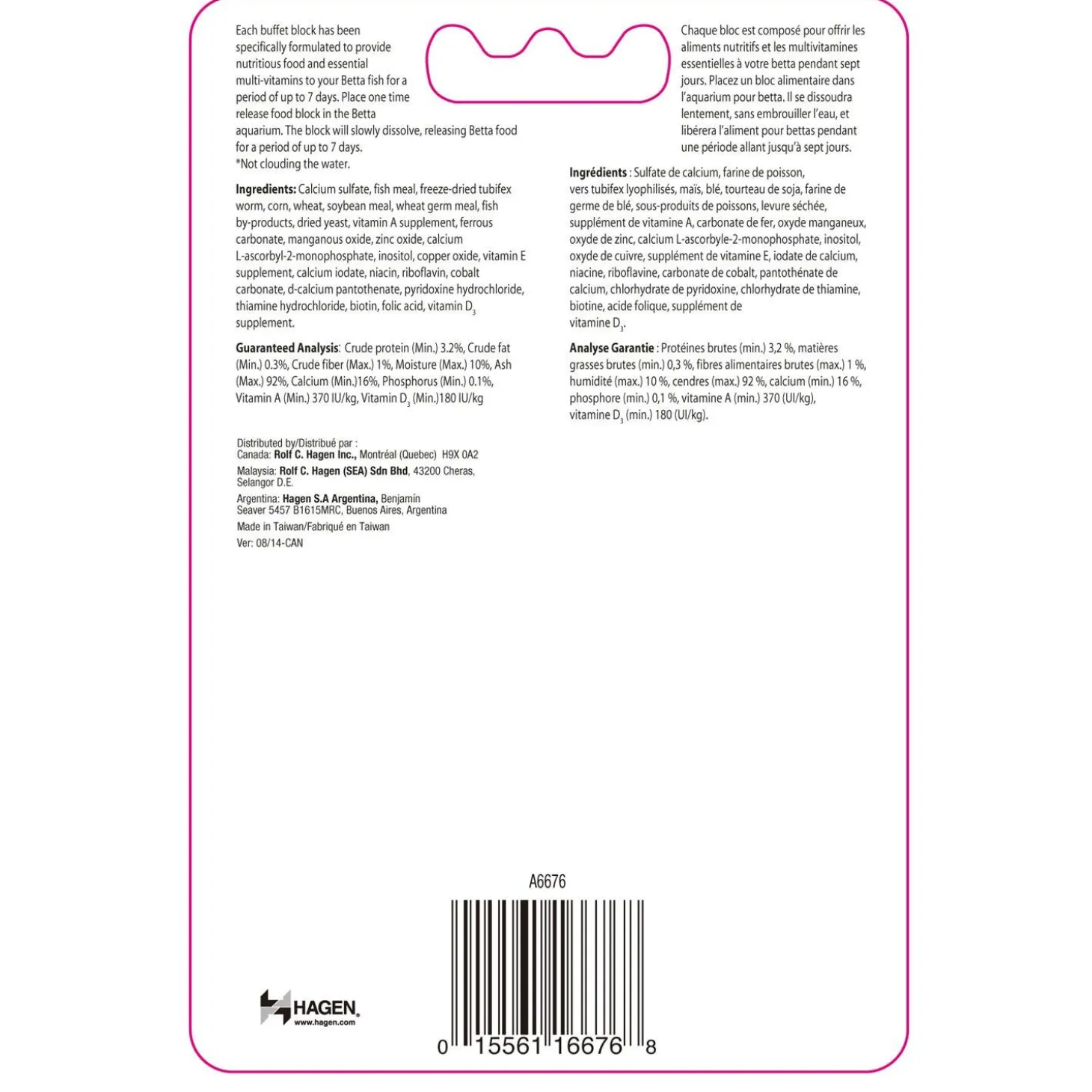 Betta Buffet Blocks Vacation Fish Food