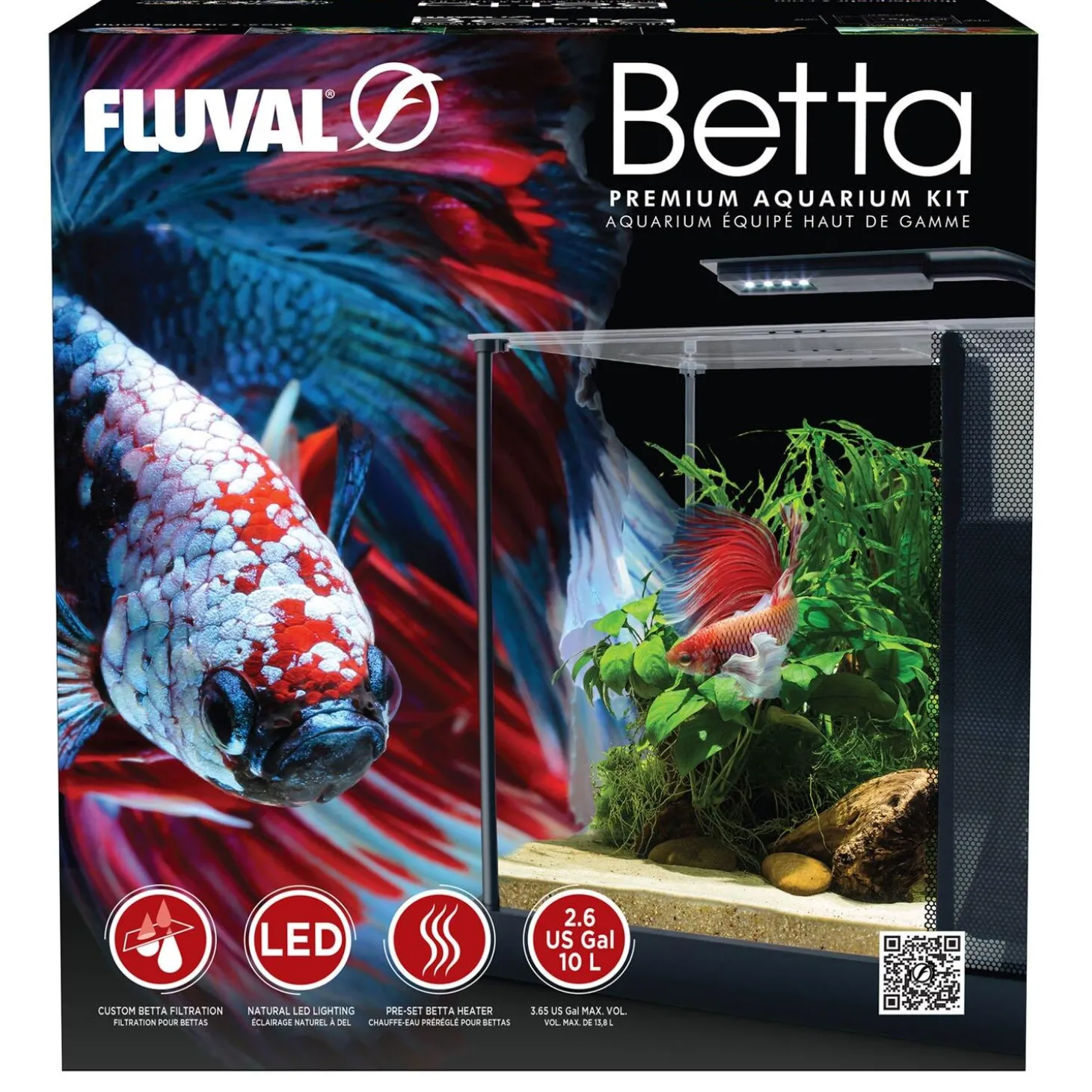Betta Premium Black Aquarium Kit