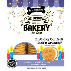 Birthday Confetti Lick'n Crunch! Sandwich Cookie Dog Treats