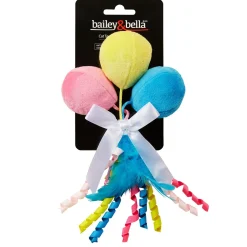Bithday Balloon & Ribbon Rattle Cat Toy