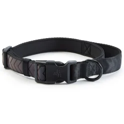 Black Reflective Cushion Neoprene Padded Dog Collar