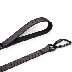 Black Reflective Cushion Neoprene Padded Dog Leash