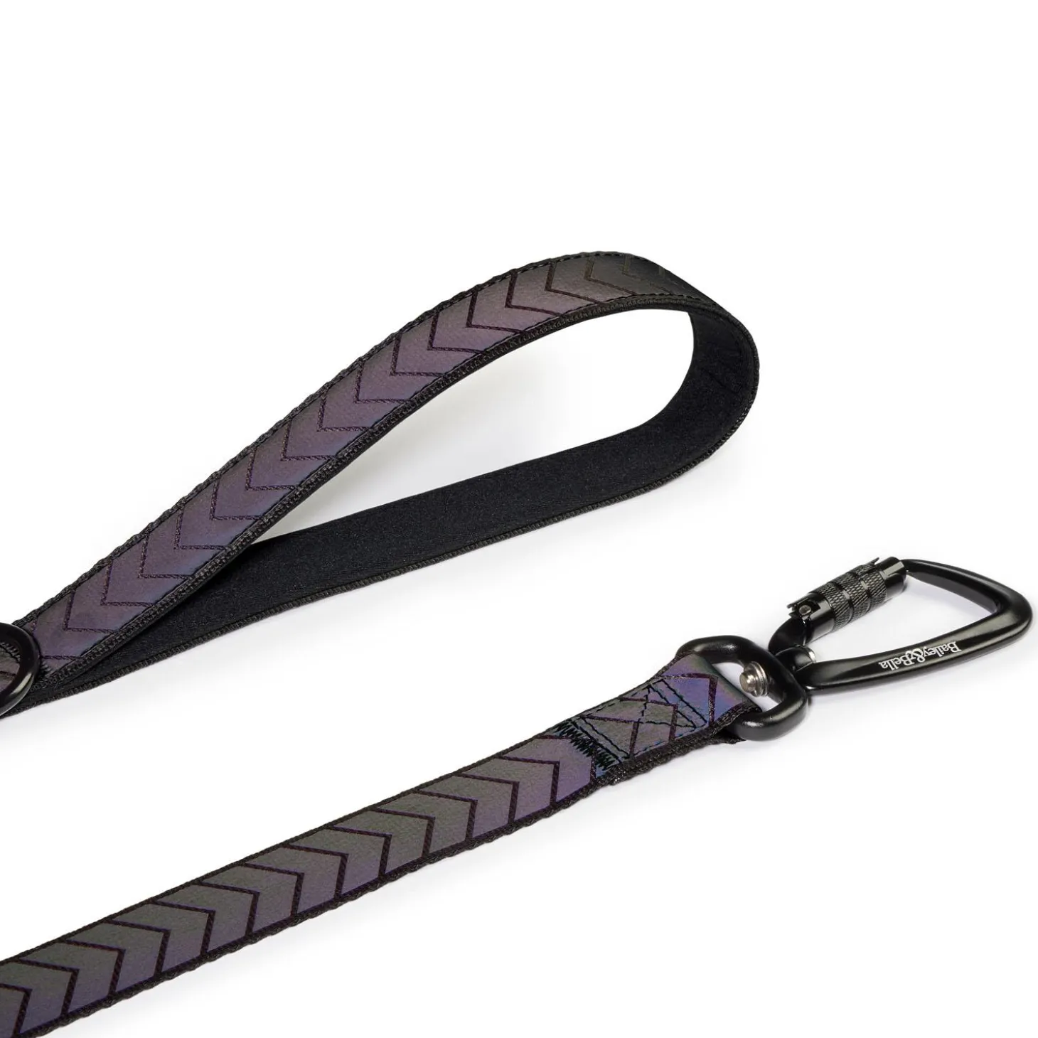 Black Reflective Cushion Neoprene Padded Dog Leash