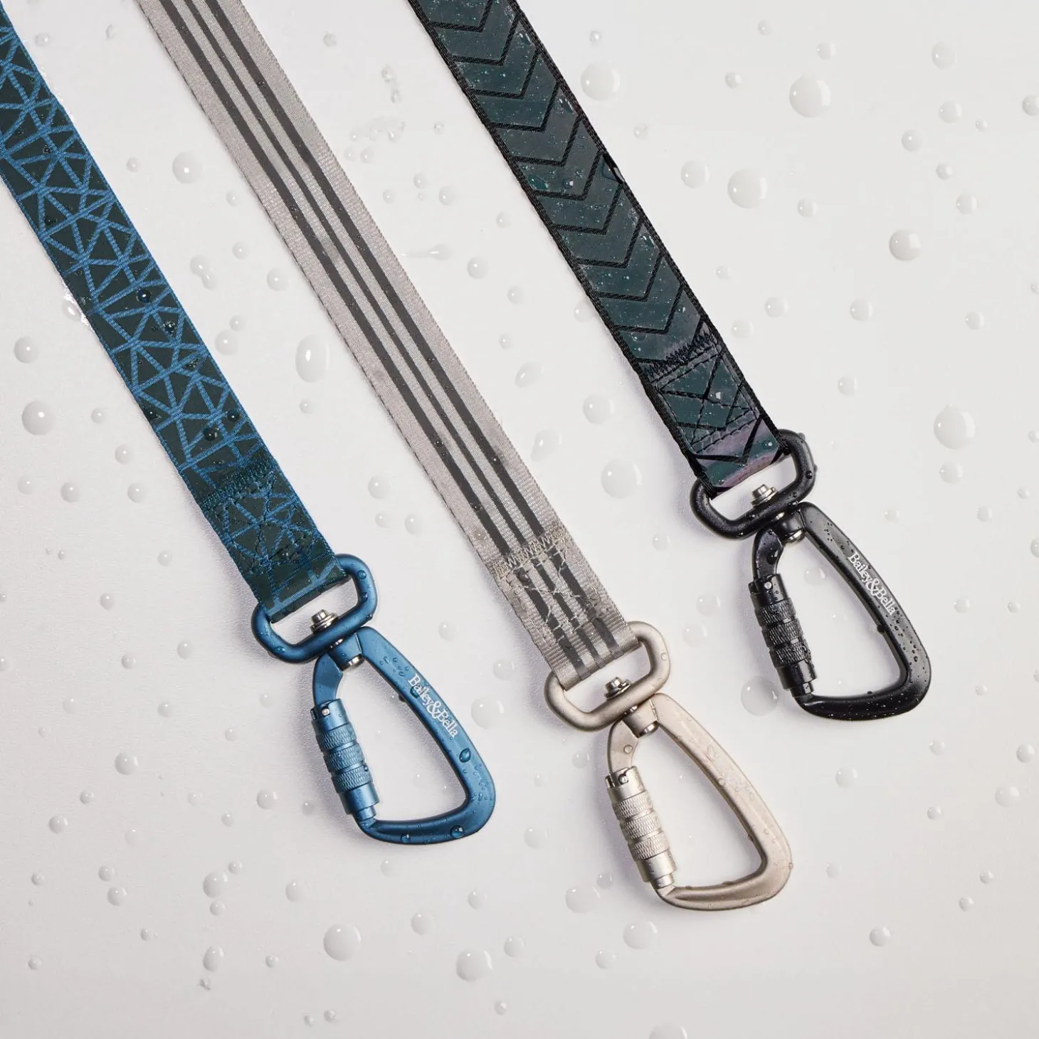 Black Reflective Cushion Neoprene Padded Dog Leash