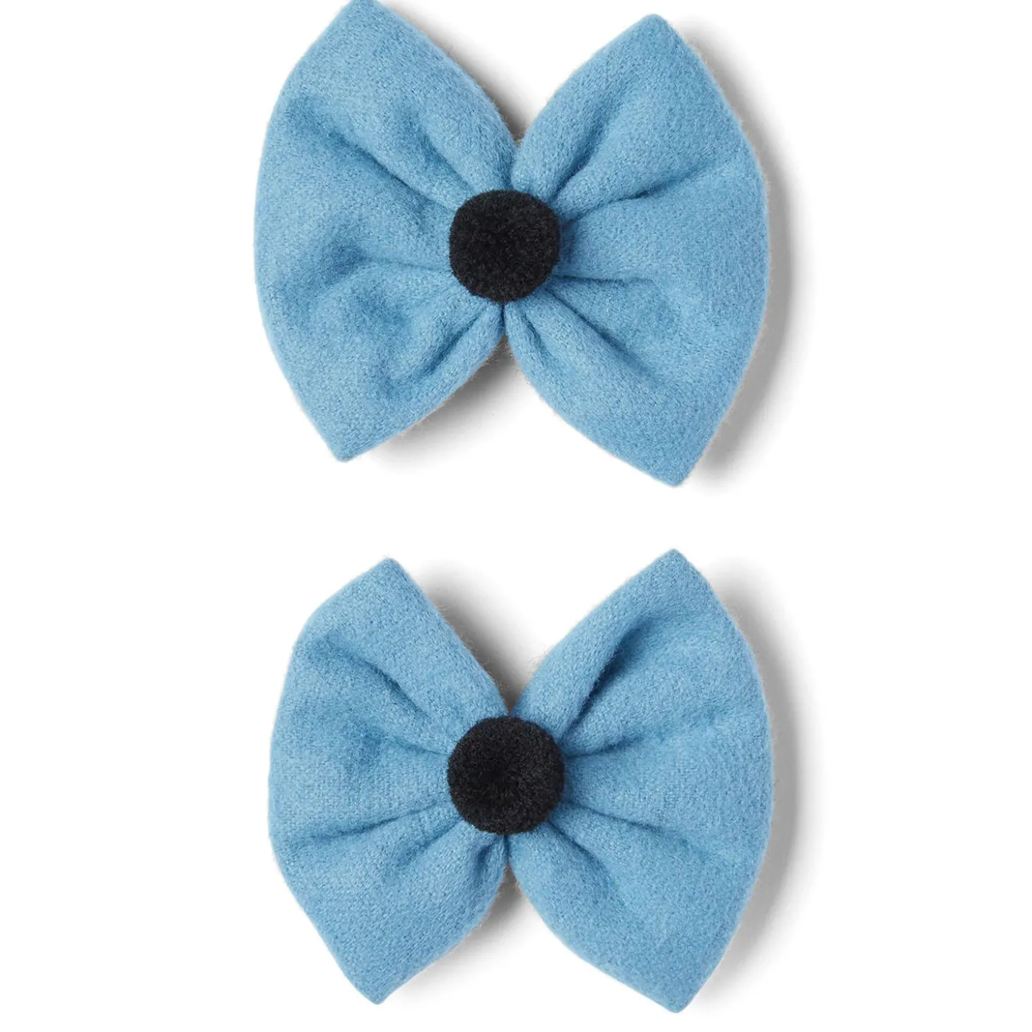 Blue Bow Hairclip Set