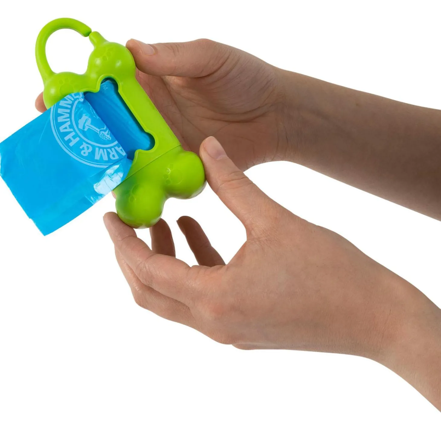 Bone Poopbag Dispenser & Waste Assorted Colour Bag Set