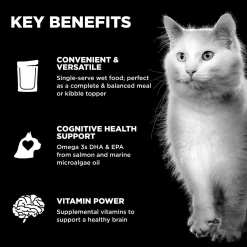 Booster Brain Health Minced Chicken + Salmon Recipe With Gravy Cat Food Topper