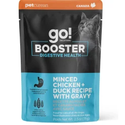 Booster Digestive Health Minced Chicken + Duck Recipe With Gravy Cat Food Topper