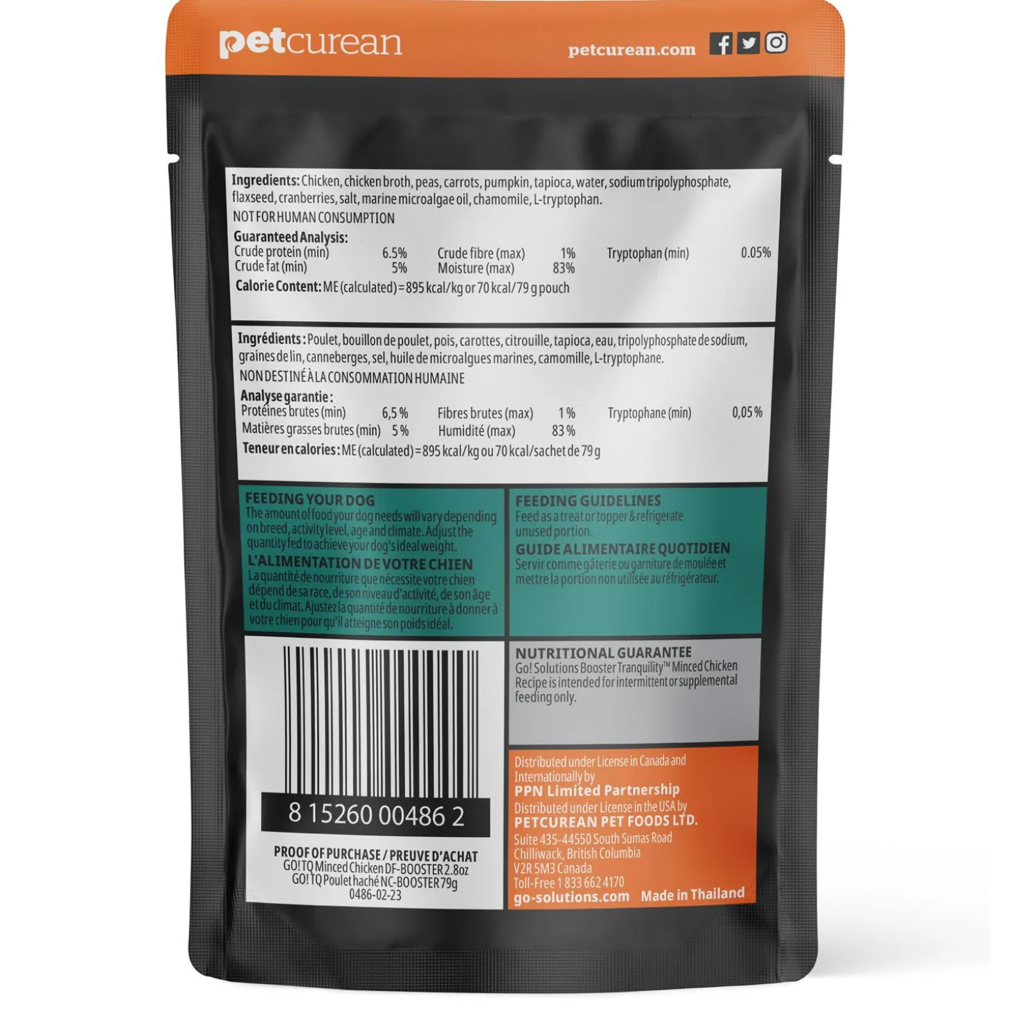 Booster Tranquility Minced Chicken Recipe With Gravy Dog Food Topper