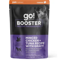 Booster Weight Management Minced Chicken + Tuna Recipe With Gravy Adult Cat Food Topper