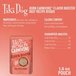 Born Carnivore Flavour Booster Beef Recipe Bisque Dog Food Topper