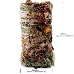 Botanicals Hay Bale with Flowers for Small Animals