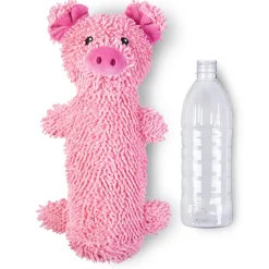 Bottle Crunch Pig Dog Toy