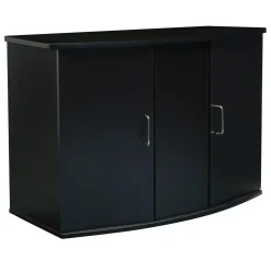 Bow Front Black Aquarium Cabinet