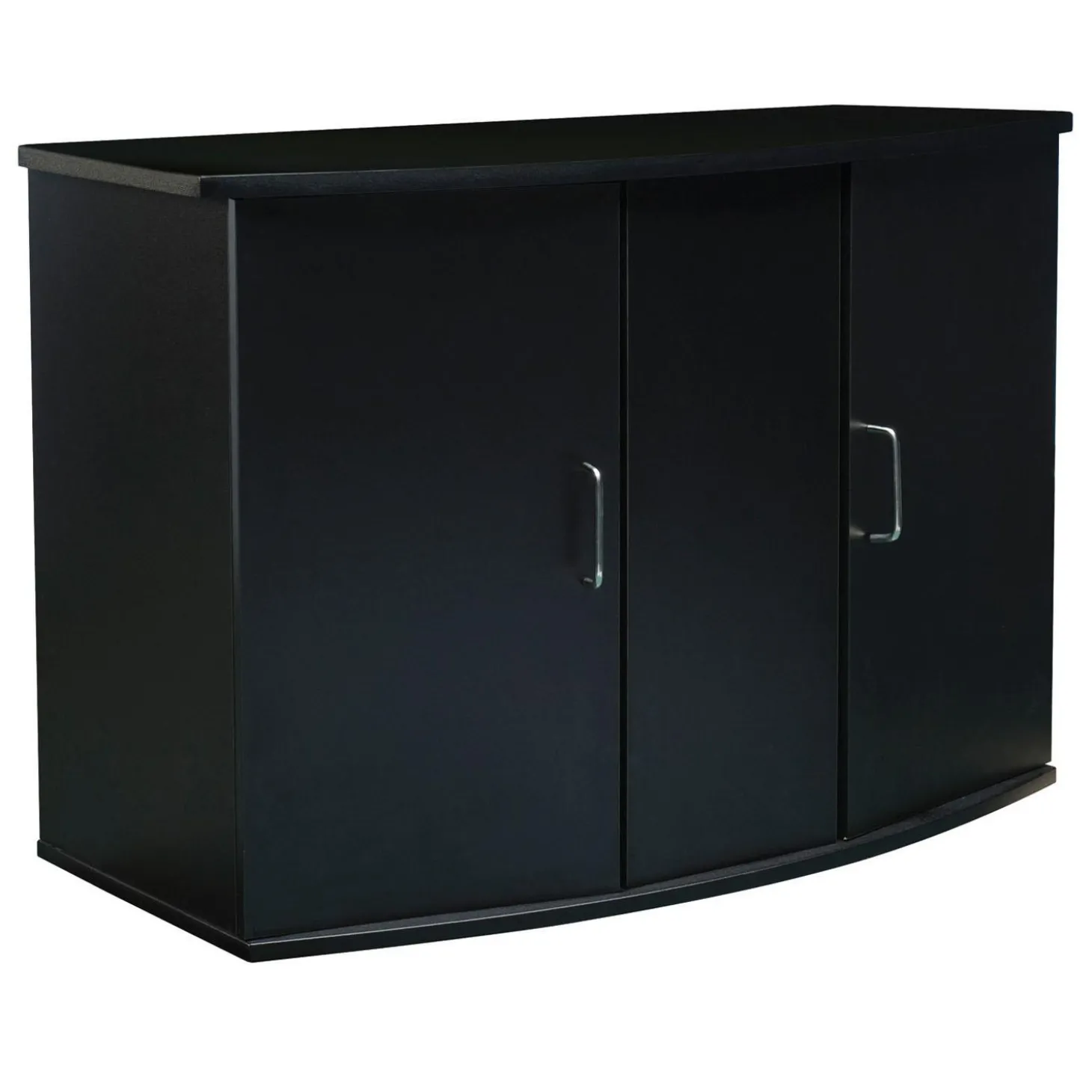 Bow Front Black Aquarium Cabinet
