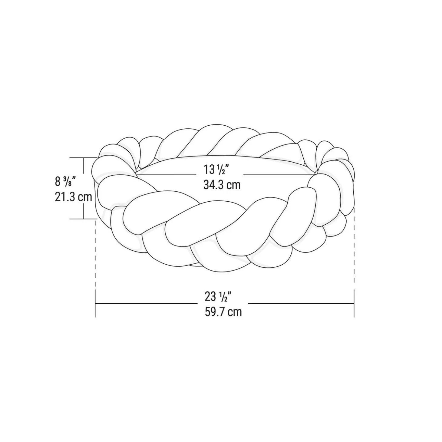 Braided Cuddler Lilac Bed