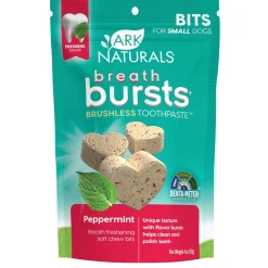 Breath Bursts Brushless Toothpaste Peppermint Flavour Small Dog Treats
