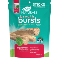 Breath Bursts Brushless Toothpaste Peppermint Flavour Large Dog Treats