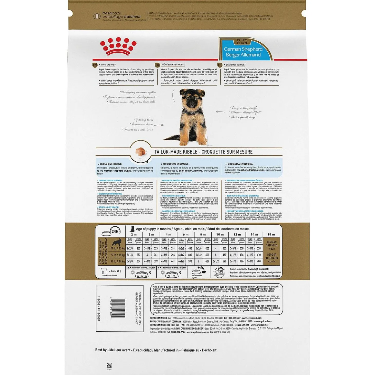 Breed Health Nutrition German Shepherd Puppy Dog Food