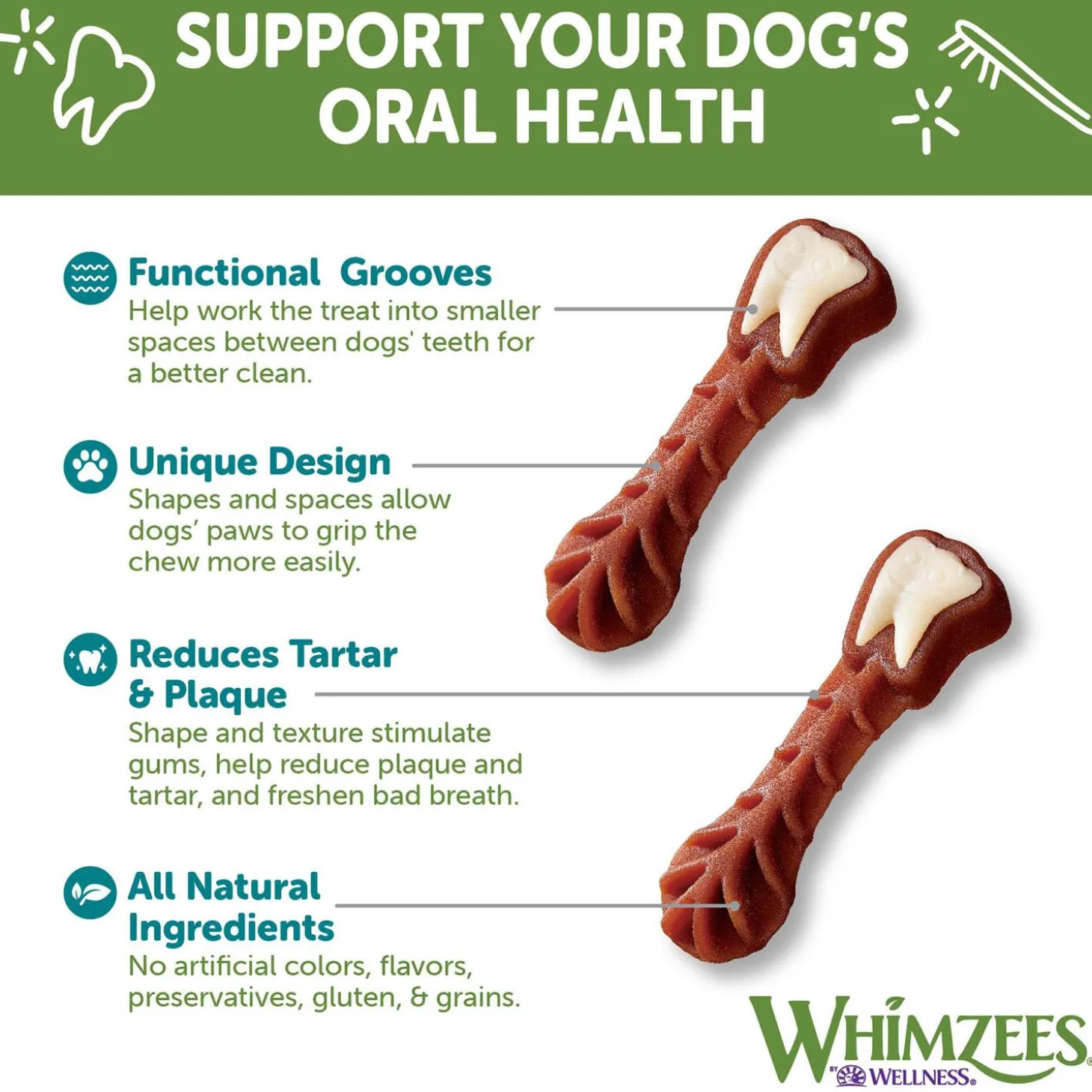 Brushzees Medium Chew Dog Treat