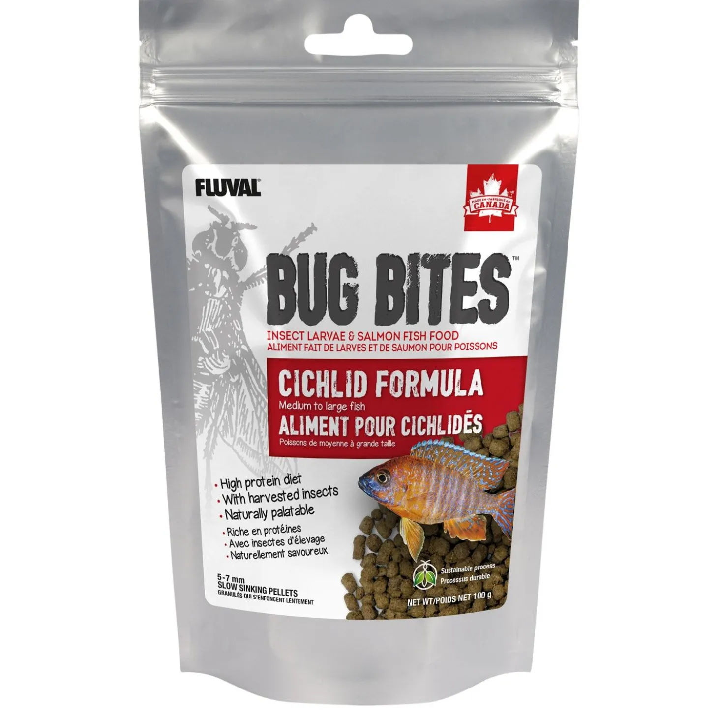 Bug Bites Cichlid Formula Pellets for Medium to Large Fish Food