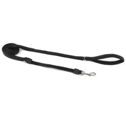 Bungee 3/4in Black Dog Leash