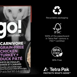 Carnivore Grain-Free Chicken, Turkey + Duck Pate Recipe Cat Food