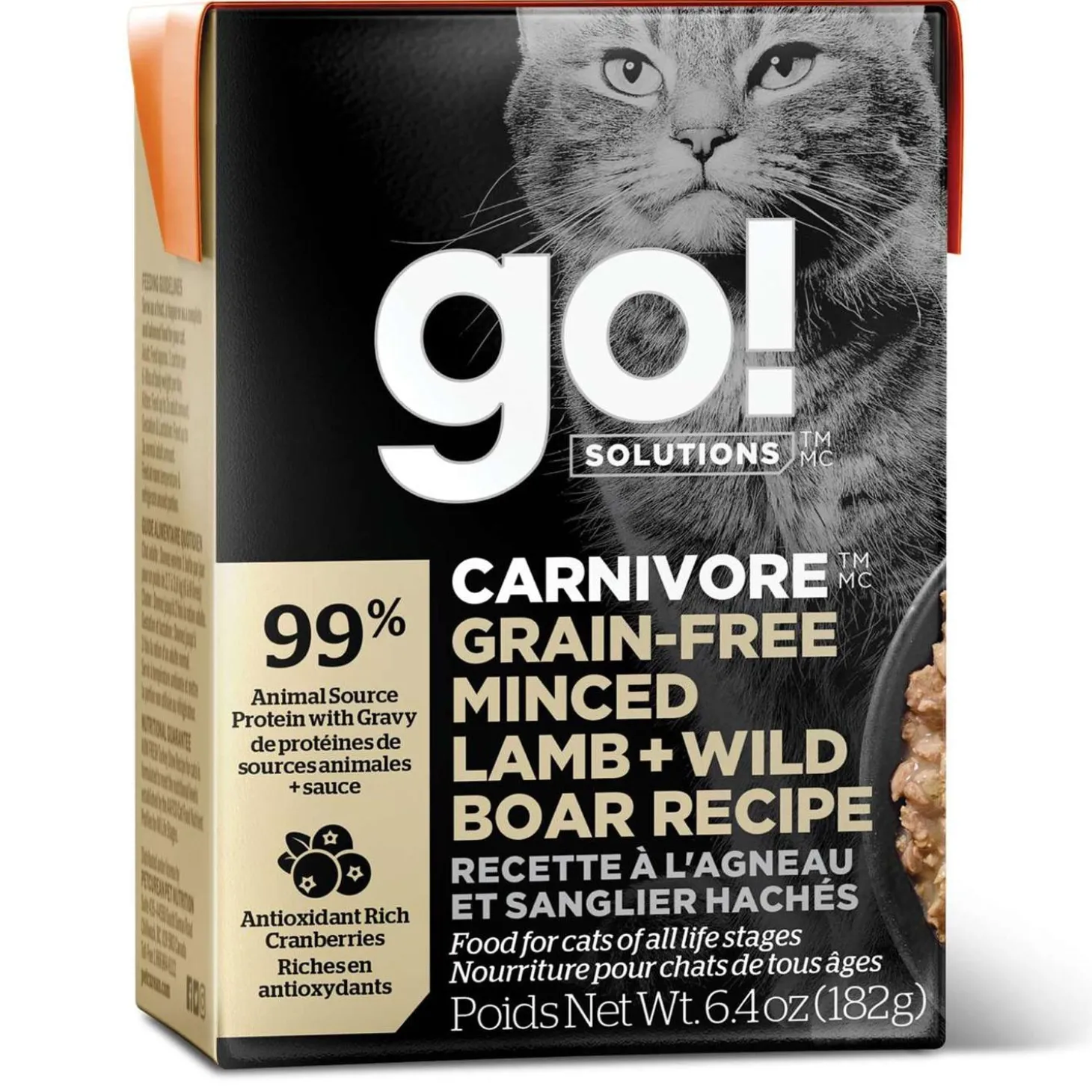 Carnivore Grain-Free Minced Lamb + Wild Boar Recipe Cat Food