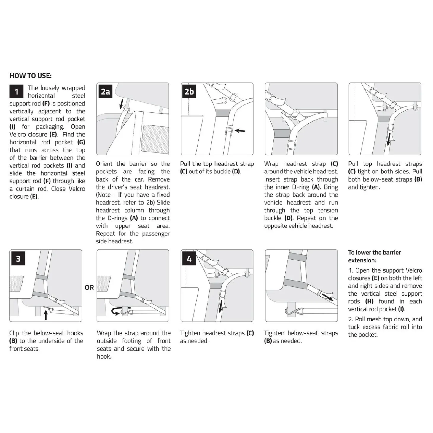 Charcoal Grey Backseat Barrier